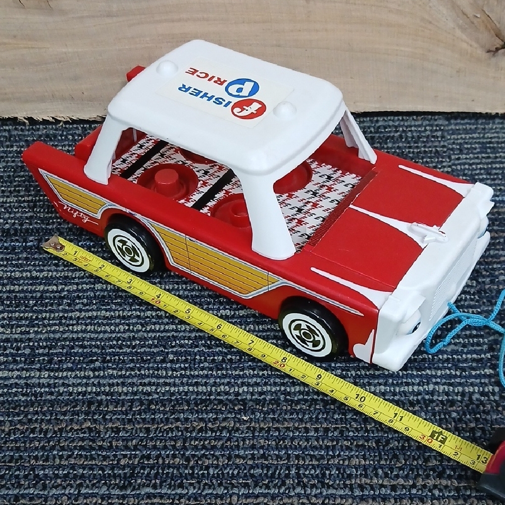 Fisher-Price Red and White Pull Toy Car - Picture 2 of 6